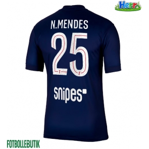 Paris Saint-Germain Nuno Mendes #25 Hemmatröja 2025-26 Kortärmad